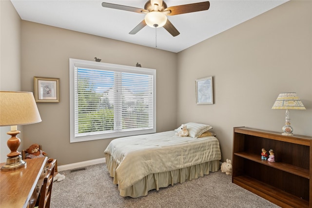 800 NE Badger Ln, Waukee, IA 50263 - bedroom featuring carpet and a ceiling fan