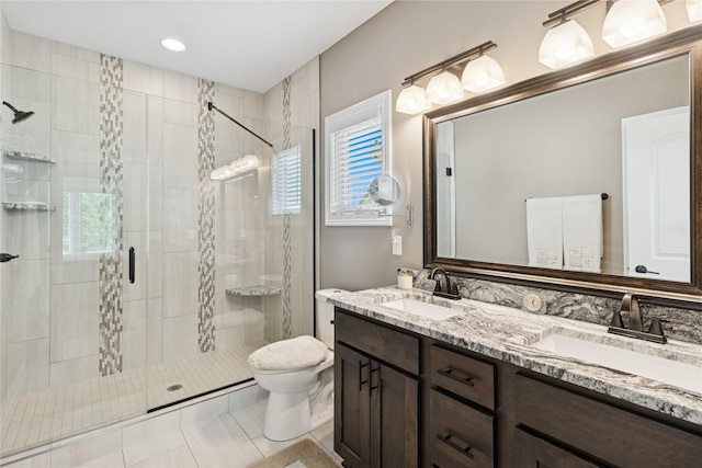 800 NE Badger Ln, Waukee, IA 50263 - full bath with double vanity and a shower stall