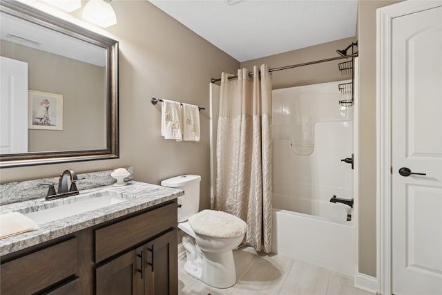 800 NE Badger Ln, Waukee, IA 50263 - full bathroom featuring vanity, shower / tub combo, and tile patterned floors