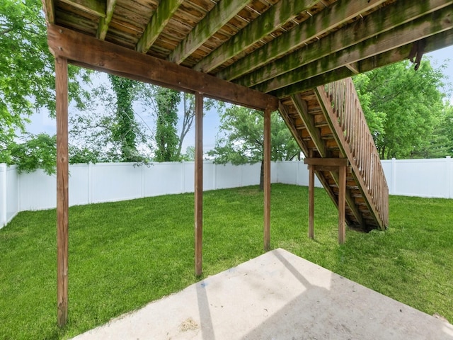 2227 4th Ave SE, Altoona, IA 50009 - fenced backyard featuring a patio and stairs