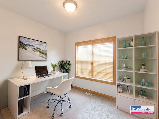 2227 4th Ave SE, Altoona, IA 50009 - home office featuring baseboards and light carpet
