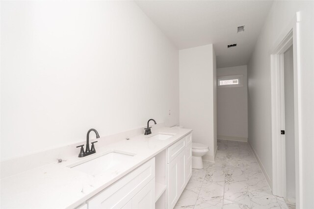 17987 Alpine Dr, Clive, IA 50325 - full bath with marble look tile flooring and double vanity