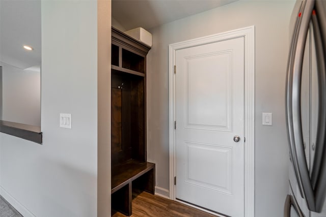 7825 SE 2nd St, Des Moines, IA 50320 - mudroom with baseboards and wood finished floors