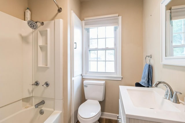 6420 Center St, Des Moines, IA 50312 - full bathroom featuring bathing tub / shower combination and vanity
