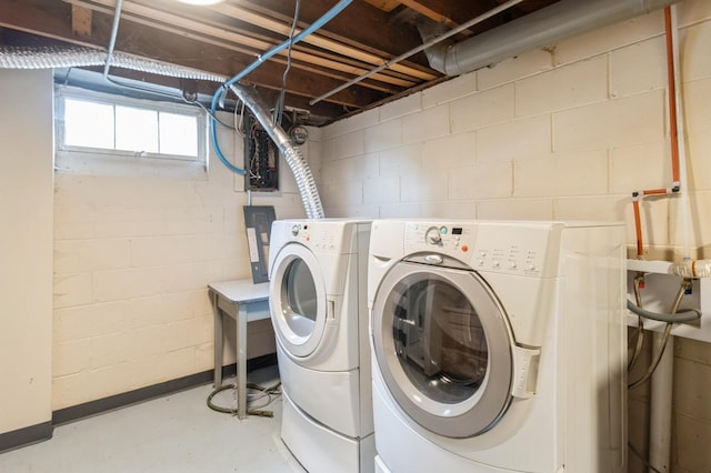 6420 Center St, Des Moines, IA 50312 - laundry area with washer and dryer