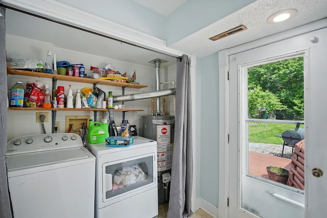 455 NW 2nd St, Earlham, IA 50072 - laundry room with water heater and separate washer and dryer