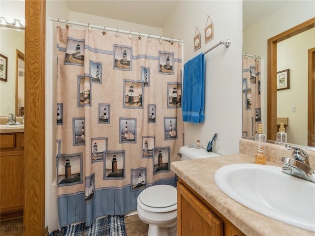2005 E 1st Ave, Indianola, IA 50125 - full bath featuring vanity, a shower with curtain, and tile patterned flooring