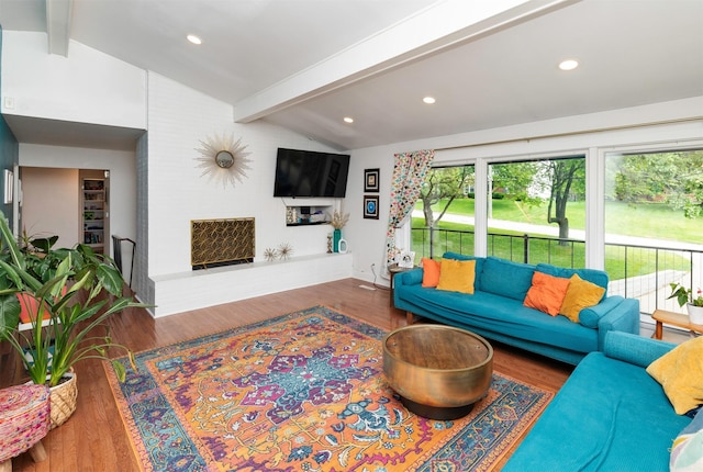 6771 College Ave, Windsor Heights, IA 50324 - living room with wood finished floors and recessed lighting