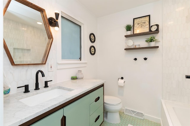 6771 College Ave, Windsor Heights, IA 50324 - bathroom featuring vanity and tile patterned floors