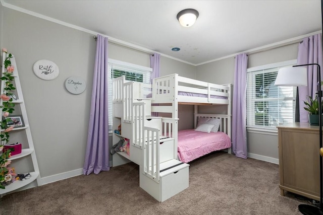 2325 61st St, Des Moines, IA 50322 - bedroom with carpet flooring and ornamental molding