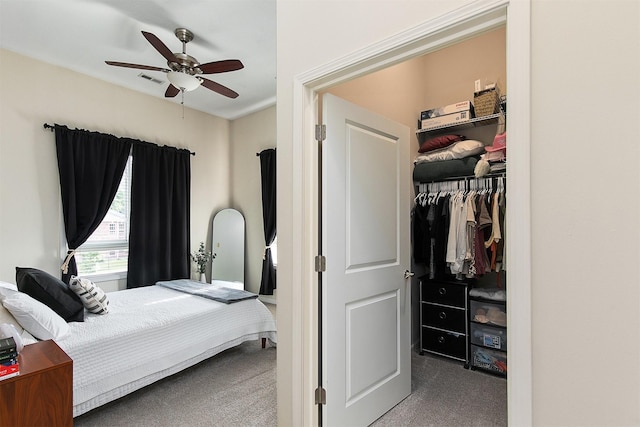 6350 Coachlight Dr Unit 1308, West Des Moines, IA 50266 - bedroom featuring carpet floors, a closet, and ceiling fan