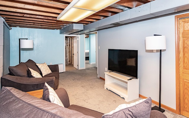 1621 Carroll Ave, Ames, IA 50010 - carpeted living area featuring baseboards
