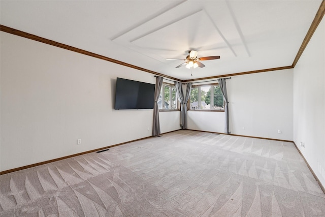 506 2nd Ave SW, Altoona, IA 50009 - unfurnished room featuring crown molding, ceiling fan, and carpet flooring