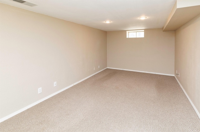 1808 60th St, Des Moines, IA 50322 - below grade area with carpet floors