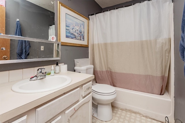 4505/4507 51st St, Des Moines, IA 50310 - bathroom featuring vanity, shower / tub combo, and tile patterned floors