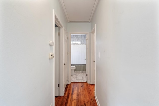 1329 63rd St, Des Moines, IA 50311 - corridor with attic access and wood finished floors