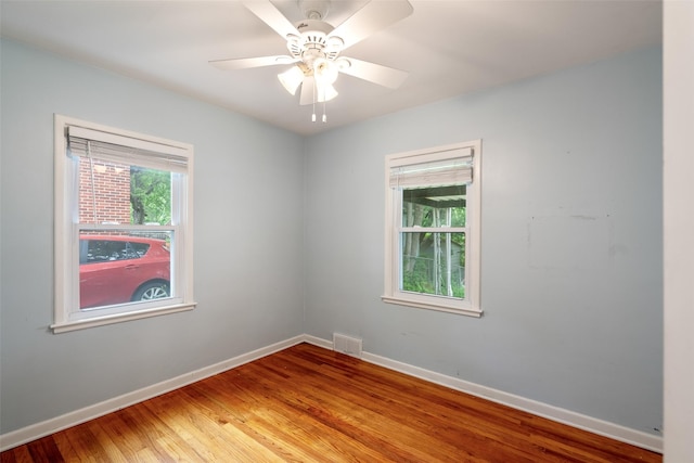 1329 63rd St, Des Moines, IA 50311 - spare room with light wood-type flooring and ceiling fan