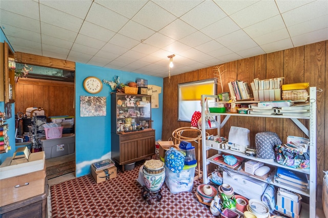 516 Walnut St, De Soto, IA 50069 - interior space featuring wooden walls