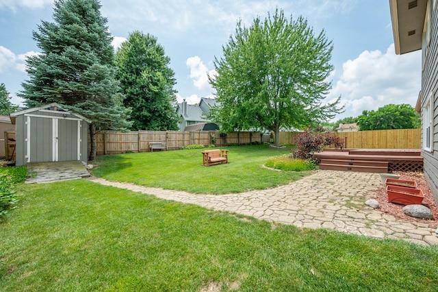 5145 Sycamore Dr, Pleasant Hill, IA 50327 - fenced backyard featuring a storage shed