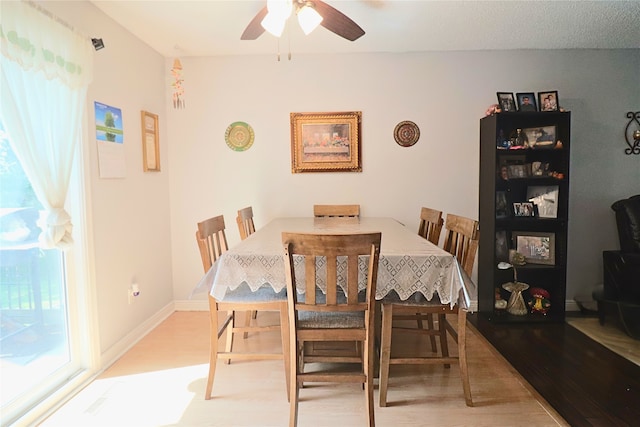 204 25th Ave SW, Altoona, IA 50009 - dining area with wood finished floors and ceiling fan