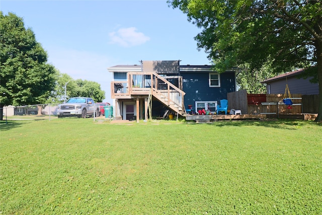 204 25th Ave SW, Altoona, IA 50009 - rear view of house featuring a deck and stairs