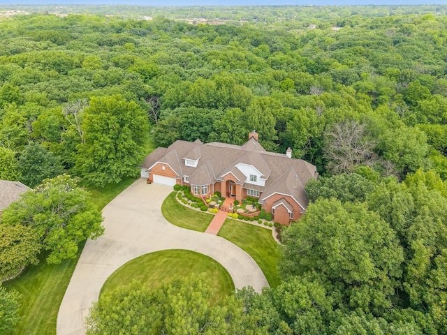 501 S 33rd St, West Des Moines, IA 50265 - view from above of property featuring a heavily wooded area