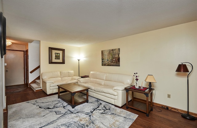 4718 71st St, Urbandale, IA 50322 - living area featuring wood finished floors and stairway