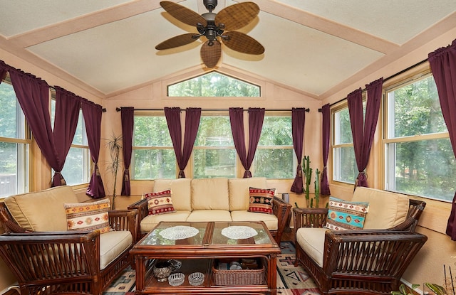 4718 71st St, Urbandale, IA 50322 - living room with a ceiling fan and plenty of natural light