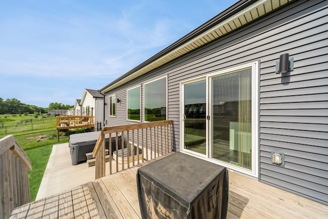 1636 S Redtail Ave, West Des Moines, IA 50265 - deck with a hot tub