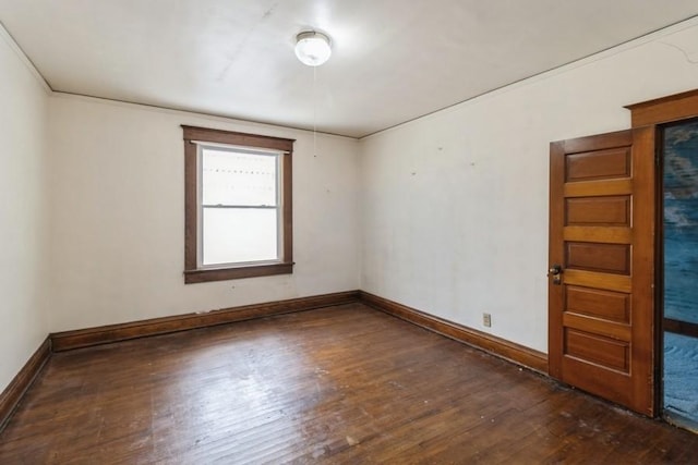1236 York St, Des Moines, IA 50316 - unfurnished room with hardwood / wood-style flooring and baseboards