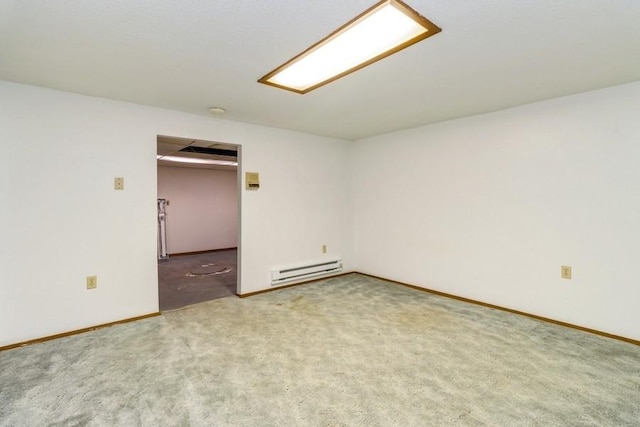 202 Harrison Ct, Baxter, IA 50028 - spare room featuring a baseboard radiator and carpet