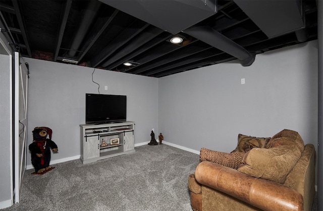 57 SE Meadowlark Ct, Waukee, IA 50263 - living area featuring carpet flooring and baseboards