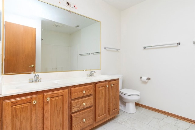8151 Chambery Blvd, Johnston, IA 50131 - bathroom with double vanity and marble look tiles