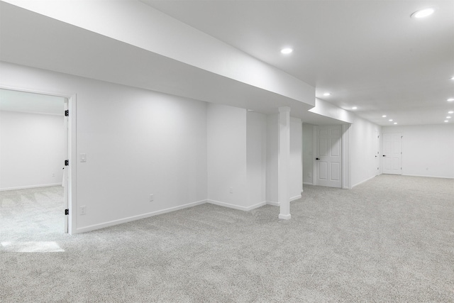 8151 Chambery Blvd, Johnston, IA 50131 - finished basement with carpet and recessed lighting