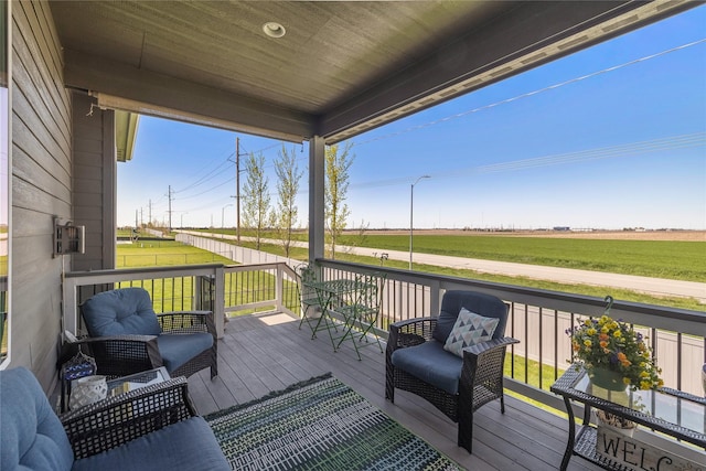 3210 NE 17th St, Ankeny, IA 50021 - wooden terrace with a view of rural / pastoral area