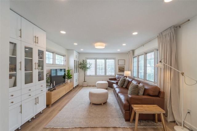 912 23rd St, West Des Moines, IA 50265 - living area featuring recessed lighting and light wood finished floors