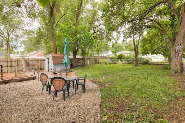 420 9th St, West Des Moines, IA 50265 - fenced backyard with a shed and outdoor dining area