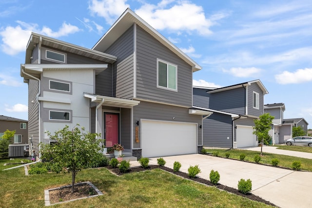 1504 NE Savana Dr, Grimes, IA 50111 - modern home featuring an attached garage, driveway, and a front lawn