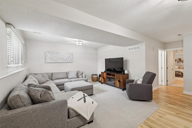 8113 Hammontree Cir, Urbandale, IA 50322 - living area with wood finished floors and a textured ceiling