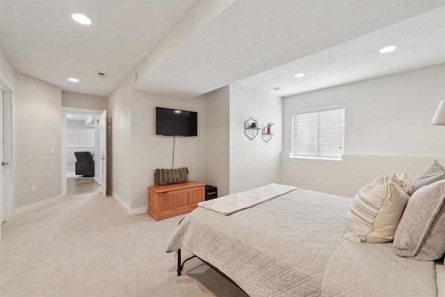 8113 Hammontree Cir, Urbandale, IA 50322 - bedroom featuring recessed lighting and light colored carpet