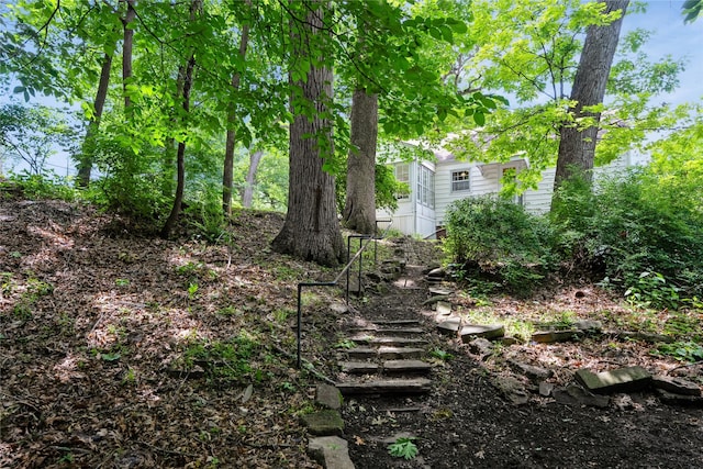 2625 38th St, Des Moines, IA 50310 - view of yard with stairway
