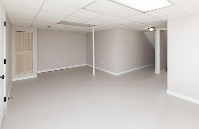 3948 43rd St, Des Moines, IA 50310 - finished basement featuring a drop ceiling