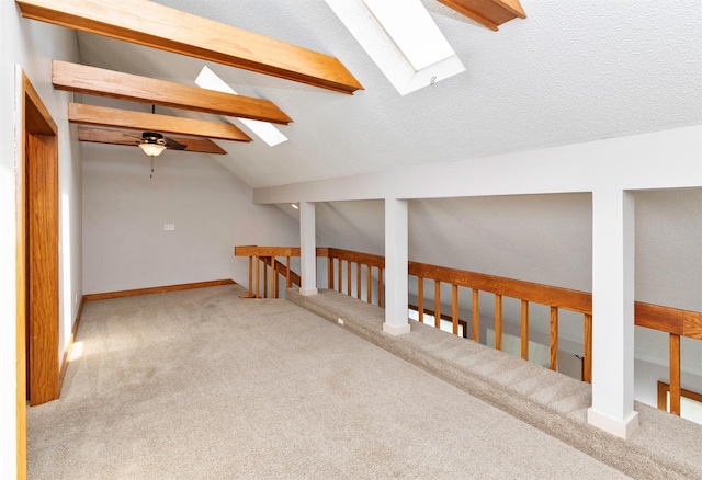 3948 43rd St, Des Moines, IA 50310 - bonus room featuring a skylight, carpet, and ceiling fan