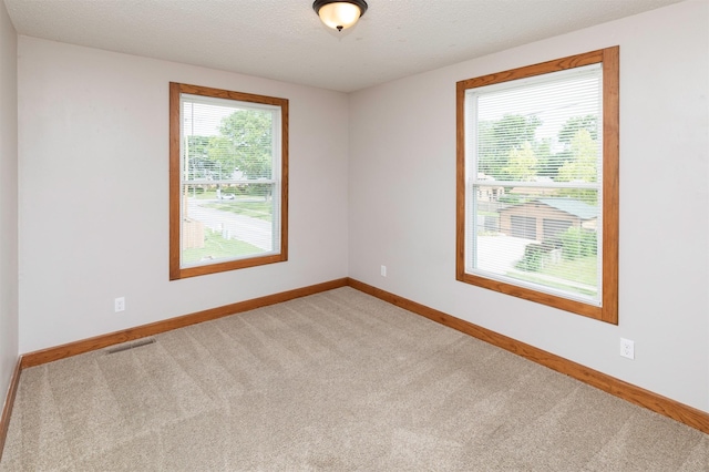 3948 43rd St, Des Moines, IA 50310 - empty room with plenty of natural light, light colored carpet, and a textured ceiling