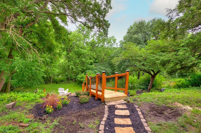 2418 Terrace Rd, Des Moines, IA 50312 - view of yard with a deck