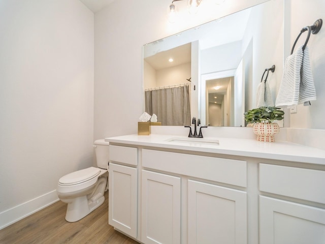 645 NW Prairie Rose Ln, Waukee, IA 50263 - bathroom with vanity, wood finished floors, and curtained shower