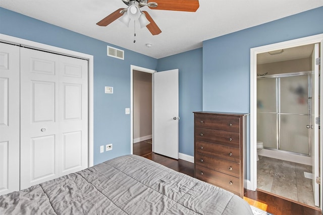 2207 Vista View Dr, Granger, IA 50109 - bedroom featuring wood finished floors, a closet, and ceiling fan