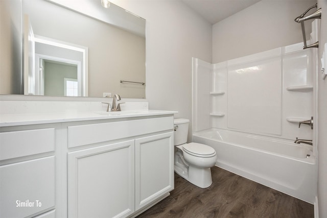 9764 Regatta Ln, Johnston, IA 50131 - full bathroom with vanity, wood finished floors, and bathing tub / shower combination