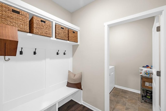 210 SE Willow Run Ln, Ankeny, IA 50021 - mudroom with baseboards and stone finish floors