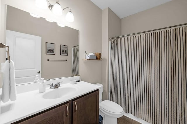 210 SE Willow Run Ln, Ankeny, IA 50021 - bathroom featuring vanity, tile patterned flooring, and curtained shower
